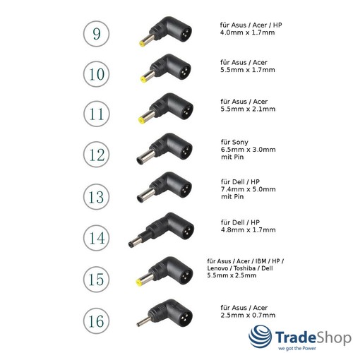Universal Laptop Netzteil 19,5V 2.31A 2.37A 3.33A 4.62A 4.7A für Notebooks 90W - Photo 6/6