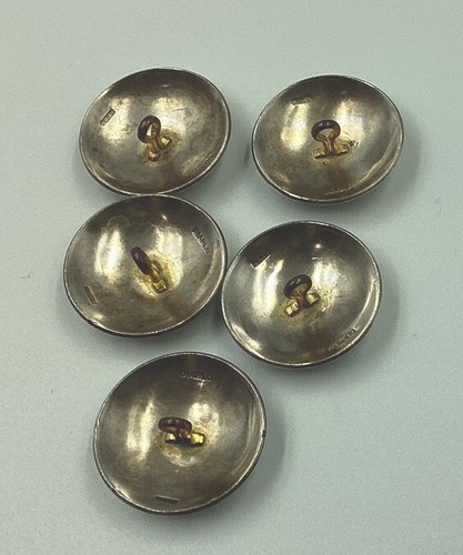 Vintage Sterling Silver Buttons Matching Set of 5 Marked Diablo Sterling - MINT - Picture 2 of 6