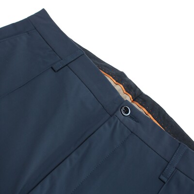 Zanella NWD Avanti Chinos / Casual Pants Size 34 US In Solid Blue Poly Blend