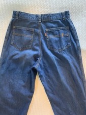Vintage 70s Levi  s Dark Jeans Classic Straight Cut Orange Tag Embroidered Sz 14