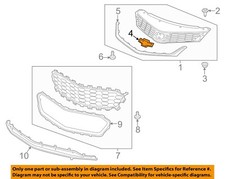 Chevrolet GM OEM Volt Front Bumper Grille Grill-Emblem Badge Nameplate 23382552