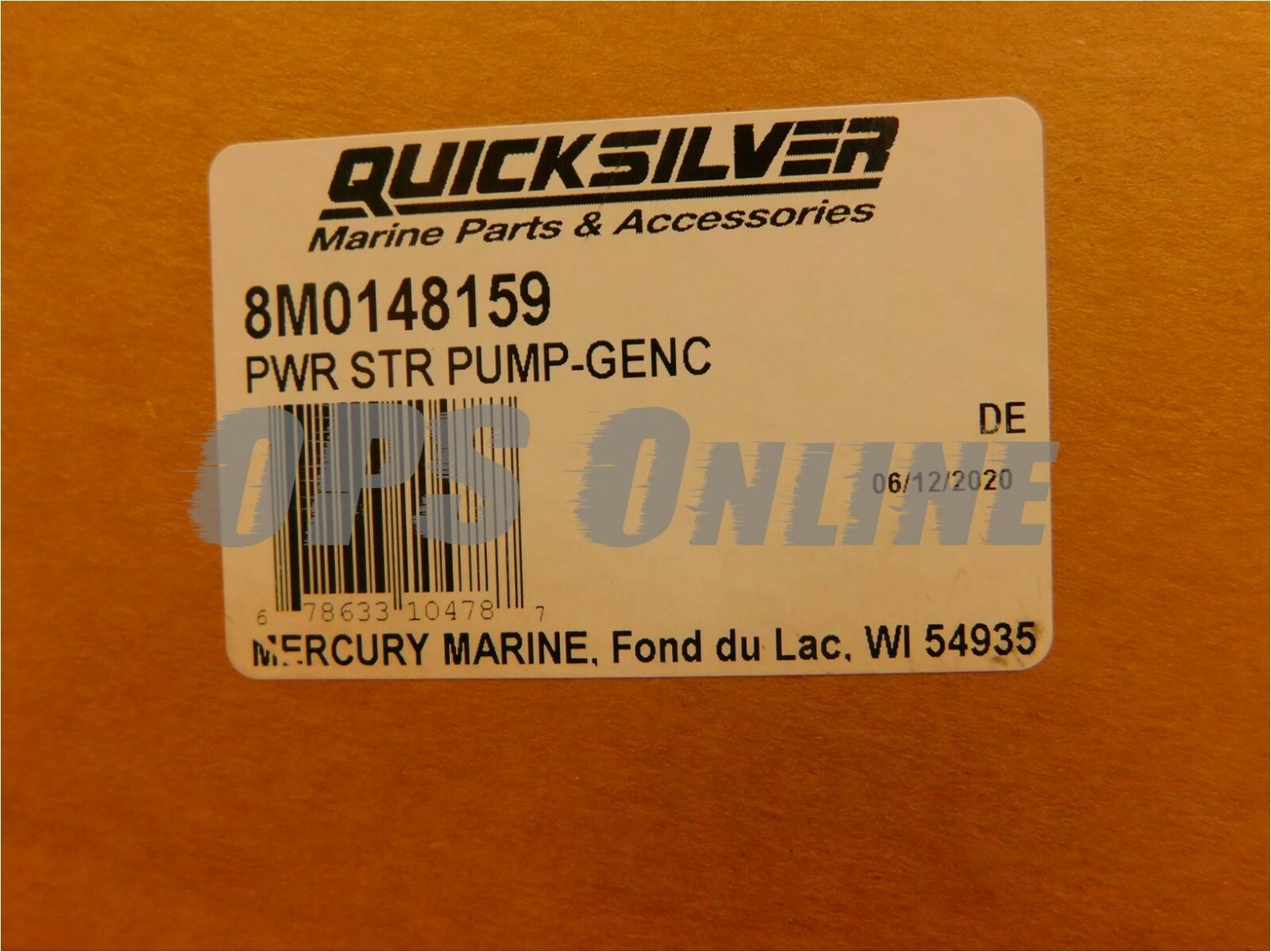 New/ OEM Mercury Verado Power Steering Pump GEN C 8M0199048 SS