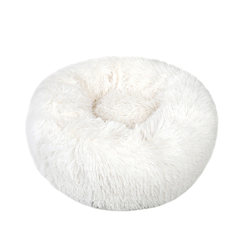 BEITUOPI Donut Dog Cat Bed Anti-Anxiety Washable Plush Pet Bed Soft Round Cushion Fluffy Anti-Slip for Small Dogs(A3,20inch/50cm