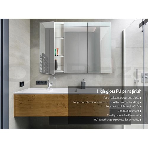 Cefito Bathroom Shaving Cabinet Mirror Vanity Medicine Wall Storage 900mmx720mm - Picture 3 of 10
