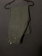 Wrangler Jean Dress Pants Vintage 40x30 Made In USA 100 Polyester Dark Blue Bl