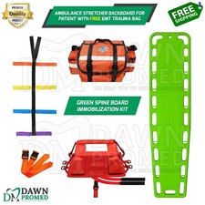 Base Board Patient Transfer Spine Board Green Stretcher Immobilization EMT Kit