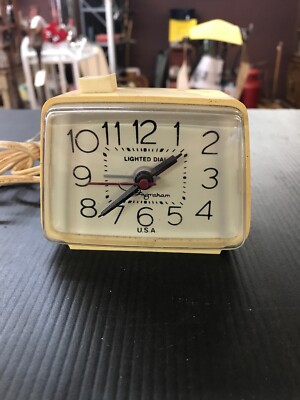 Alarm Clocks Ingraham Lighted Dial For Parts 43504 Doesn’t Work F11