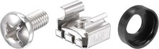 Image of M6x16mm Server Rack Cage Nuts Mounting Screws Silver Tone 60 piece