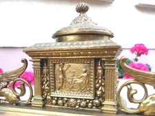 Set scrivania sfinge scrivania ripiano calamaio Biedermeier Empire