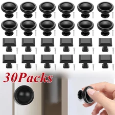 30x Black Matte Door Knob Cabinet Handles Kitchen Cupboard Hardware Drawer Pulls