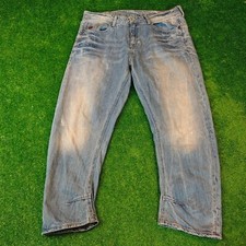 G-star Jeans donna 31x32 tipo C 3D sciolto rilassato baffo affusolato blu capri