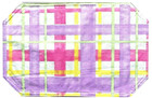 Indoor Outdoor Purple Plaid Vinyl Placemats Set of 4 Summer Beach Reversible