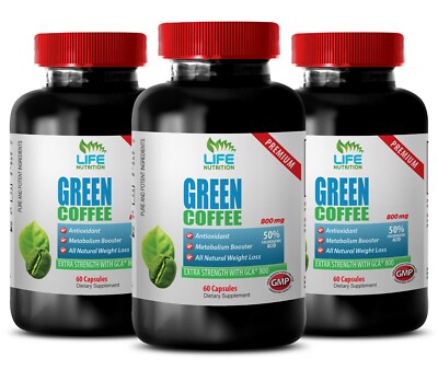 Coffee Green Beans - Green Coffee Extract GCA 800mg - Cardiovascular Health 3B