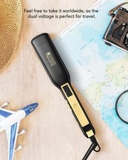 KIPOZI Hair Straightener Titanium Flat Iron LCD Display Adjustable Temperature 4