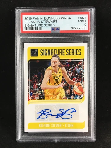 Pop 3 PSA 9 Breanna Stewart 2019 Donruss WNBA Signature Series Auto Storm