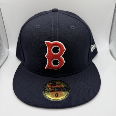 New Era 59Fifty Boston Red Sox Cooperstown Navy Blue Fitted Hat Size 