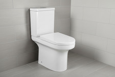 Rimless Close Coupled Toilet WC Soft Close Seat Dual Flush 4/6 Compact Short Pan