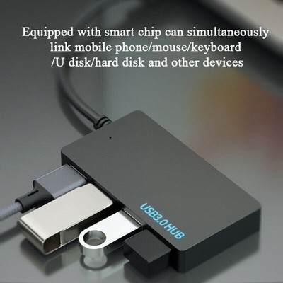 4 PC Laptop Erweiterung Splitter Port Multi 3.0 Hub Schnelle Geschwindigkeit USB