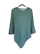 RACHEL ZOE Cashmere Basic Pointed Poncho - Heather