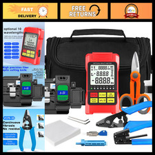 Fiber Optic Tool Kit with Power Meter, Visual Fault Locator, Cleaver Stripper