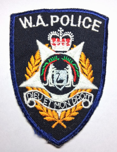 Western Australia Police Patch - USED / Duty Worn - FREE Tracked US Shipping !