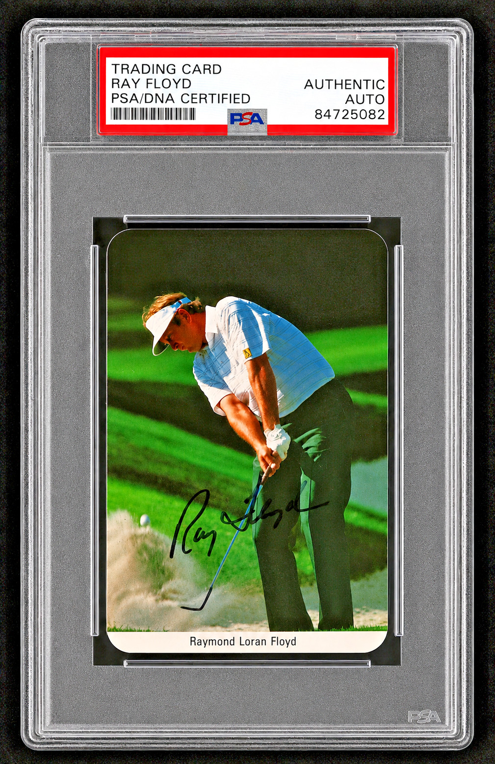 Signed Ray Floyd 1987 Fax Pax Golf Rookie Card 1976 Masters Champion RC Auto PSA view 5