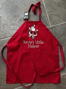 🎅🏼👩‍🍳 VTG CHILDS’ MONOGRAMMED ‘SANTA’S LITTLE HELPER’ APRON NWT! 🎅🏼🧑‍🍳
