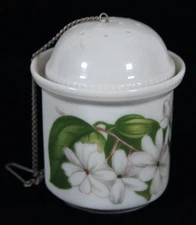 RARE TOSCANY WILSHIRE COLLECTION FINE CHINA JASMINE PATTERN TEA INFUSER & HOLDER