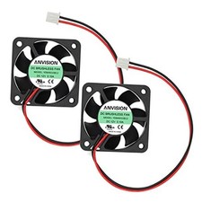 2-Pack 40mm x 10mm DC 12V Brushless Cooling Fan, Black 12V 40mm 2-PIN FAN