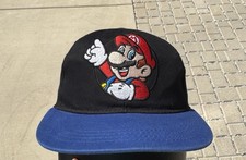 Super Mario Bros Baseball Cap Mens Red Blue Adjustable Embroidered Snapback Hat
