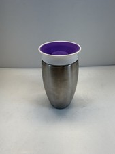 Munchkin  Miracle  360  Stainless Steel Toddler Sippy Cup, 10 oz, Purple