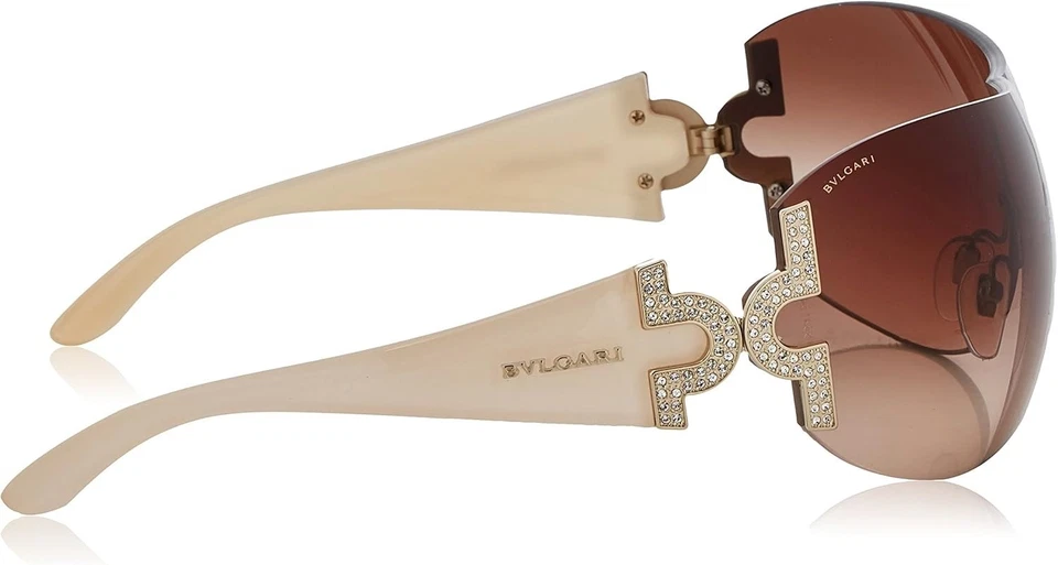 Bvlgari Vintage Sunglasses BV6065B 27813 Pale Gold / Brown Gradient Lens - Image 2 of 4