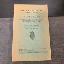 Wallace Collection Catalogues Sculpture Book Marble Terra Cotta Bronze Wood 1931