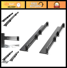 Adjustable 1U 19" Server Rack Rails - 24-36" Depth - Universal 4 Post Mount Kit