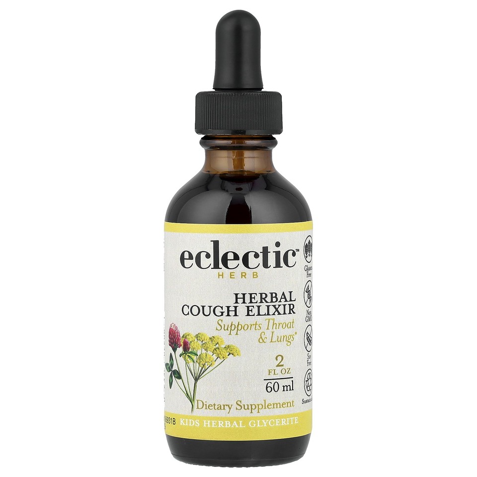 Kids Herbal Glycerite, Herbal Cough Elixir, 2 fl oz (60 ml)