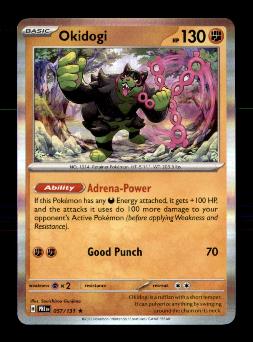 okidogi pokemon card Japanese 090/187 sv8a Holo TCG Good Punch 70 Okidogi ex Pokemon Card TCG