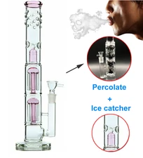 16.5 Glass Bong Glass Water Bongs Bowl Tornado Percolate Pipe Hookahs 18mm Bowl