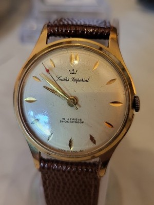 VINTAGE SMITHS IMPERIAL CAL 0104 GOLD PLATED ARMBANDUHR um 1960