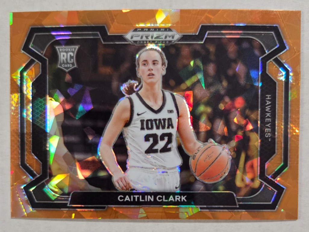 2024 Panini Prizm Draft Picks - Caitlin Clark #57 Orange Ice Variation (RC)