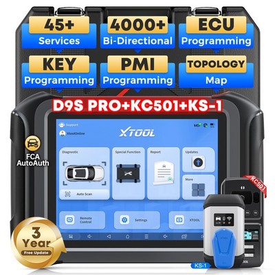 2026 XTOOL D9SPRO KC501 KS-1 OBD2 Scanner Diagnostic Tool Key Programming Code