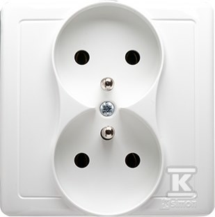 BASIC PRESA BIANCA 2X MORSETTI A VITE Z/U 16A 250V BMGZ2/11 - Immagine 2