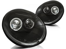 LED Angel Eyes Scheinwerfer passend für VW New Beetle 98-05 schwarz