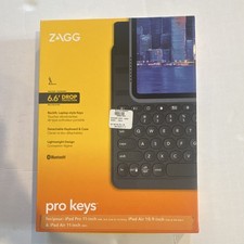 ZAGG Pro Keys Keyboard Folio Case Black Detachable Bluetooth for iPad Pro 11/Air