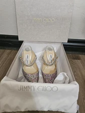 Jimmy Choo Crystal Embellishments Mules