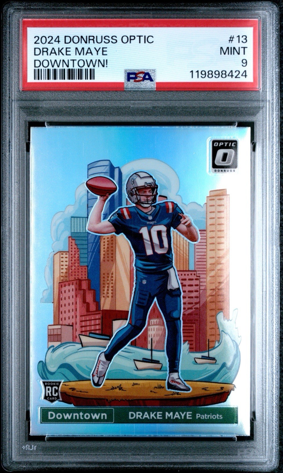 2024 PANINI DONRUSS OPTIC DOWNTOWN! #13 DRAKE MAYE ROOKIE RC PSA 9