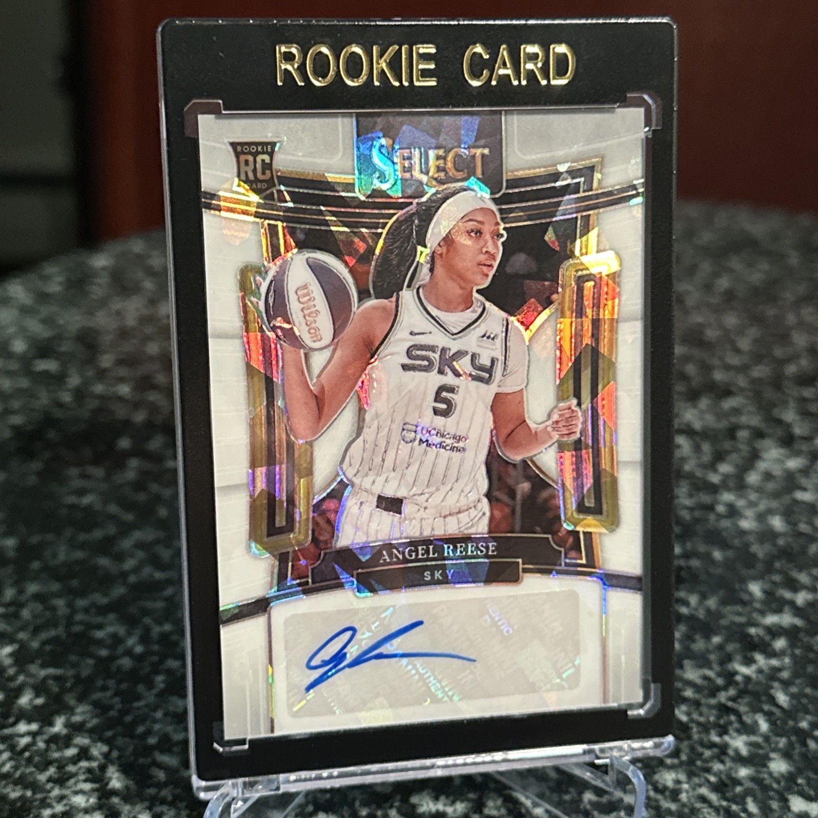 2024 Panini Select WNBA Angel Reese White Ice Rookie Auto 06/25