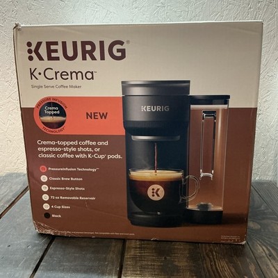 Keurig K-Crema Single-Serve K-Cup Pod Coffee Maker *NOB - READ*