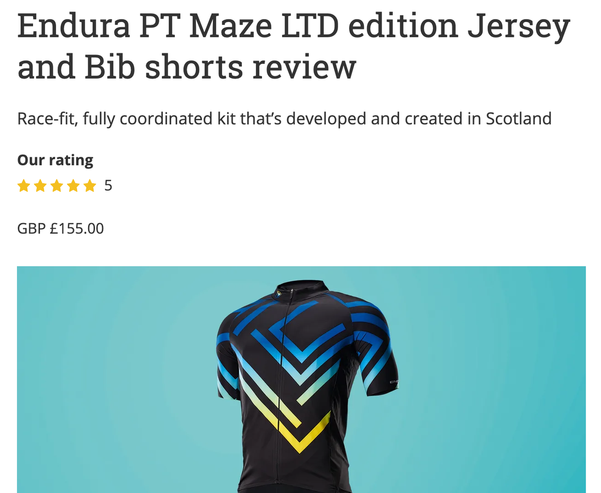Maillot Cyclisme Endura Canimal édition Limitée Homme Petit
