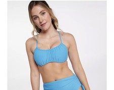 Calia Scrunched Tie Back Bikini Top Pure Black Size S — listing 6