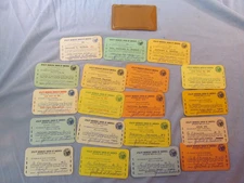 LOT OF 19 UTILITY WORKERS UNION OF AMERICA MEMBERSHIP CARDS 1969-1987 SUFFOLK